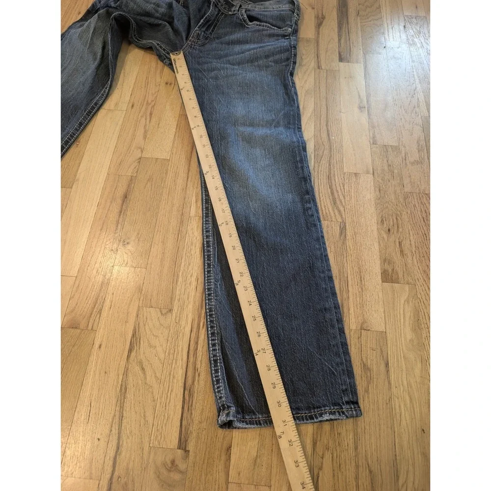 Silver ZAC Straight Leg Jeans Men's 32x32 (32x31) Blue Denim Y2K Style Straight